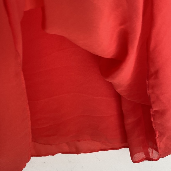 Max Studio Coral Tank Top Blouse Tie Collar Sleeveless Lined , Size L - Picture 6 of 9